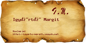 Igyártó Margit névjegykártya