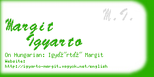margit igyarto business card